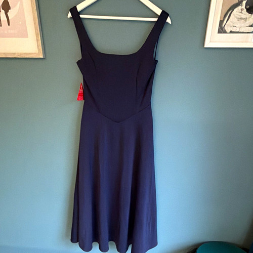 Paris navy fit flare - ax, midi