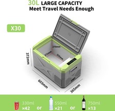 Alpicool X30 30L 12v Coolbox Compressor Fridge LCD Display For Camping Outdoor