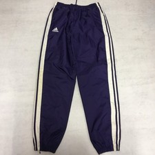 Vintage Adidas Tracksuit Bottoms Mens Small Purple Joggers Shell 00s Y2K 