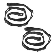 2Pcs Daisy Chain Straps Strong Climbing Strap Adjustable with 8 Loops Black