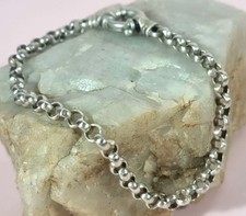 Vintage Sterling Silver Belcher/Rolo Link Bracelet Hallmarked 20cm c 1990's