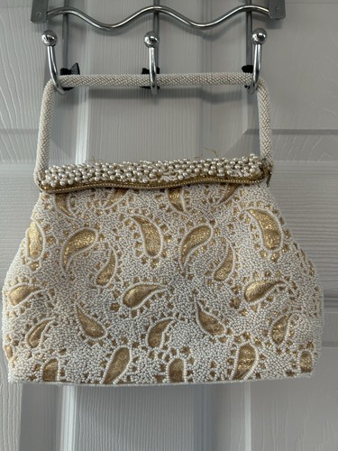 Beaded gold vtg 60 s - beaded,