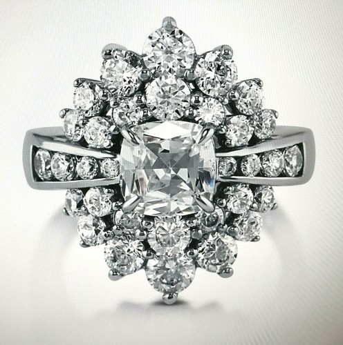 Cushion simulated diamond halo - diamond,