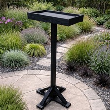 Black Wooden Bird Table Large