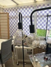 Set Of 2 Black Metal Floor