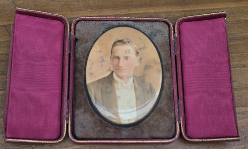 Antique cased oval - cased, photograph