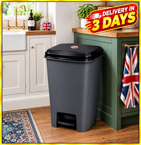 50l slim pedal bin waste - 50l,