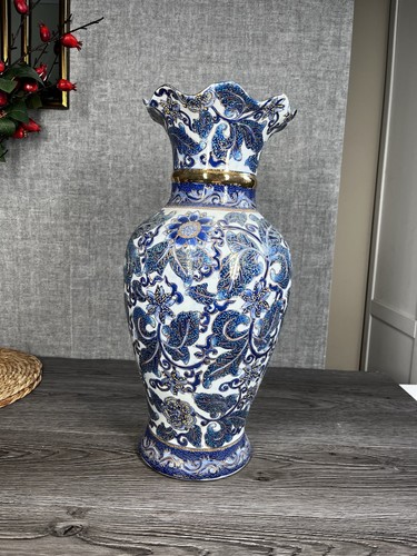 Large blue white - 18”, gold