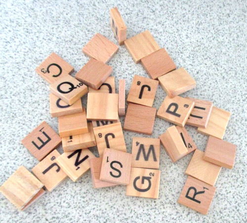 Job lot wooden - lot, scrabble