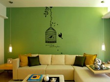 Bird Cage Vine Bedroom Wall