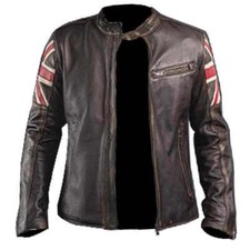 Mens Biker Vintage Distressed