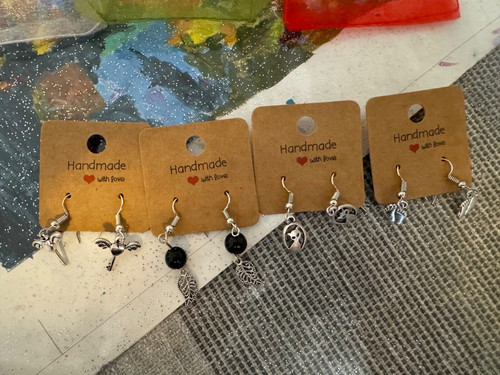 Hand made earrings - made,