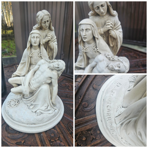 Antique 1900s pipeclay statue - pipeclay,