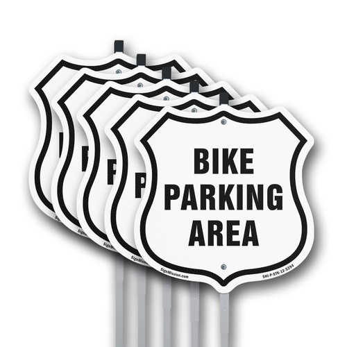 Bike parking area shield - parking,
