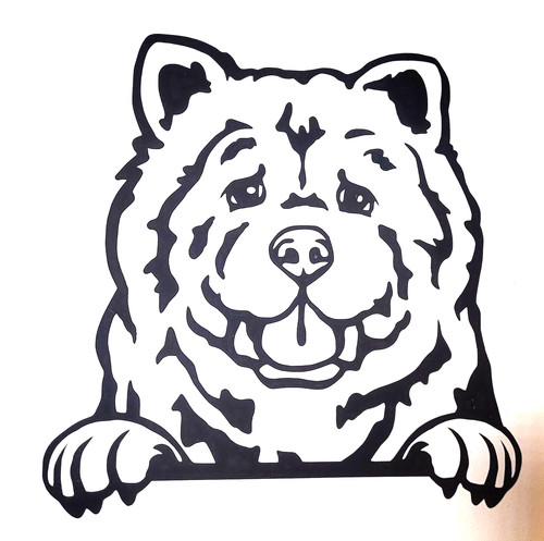 Chow dog decal - chow,