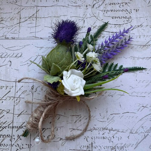 Scottish thistle buttonhole - thistle,