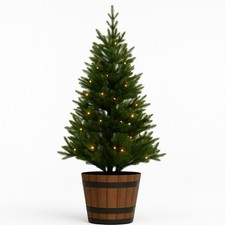 4ft Pre-Lit Potted Christmas