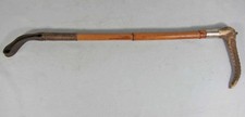 ANTIQUE CANE & ANTLER RIDING WHIP / RIDING CROP fox hunting whip / horse riding
