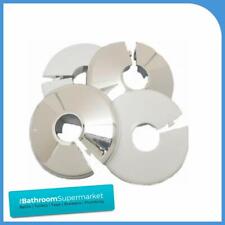 10mm & 15mm Radiator Pipe Collars White or Chrome, Multiple Pack Sizes Available