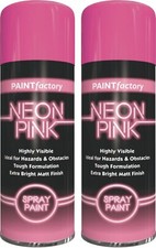 2 x Fluorescent Neon Pink