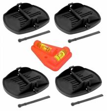 Abbey GTS Vogue 215 2006 Caravan Jack Pads x4 Corner Feet & Spirit Level