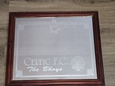 Vintage Rare Celtic F.c The Bhoys Framed Football Mirror 