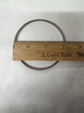 VINTAGE 9CT GOLD AND SILVER HEAVY BANGLE BRACELET