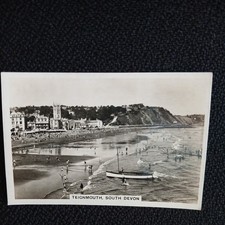 1937 SENIOR SERVICE CIGARETTE CARD "HOLIDAY HAUNTS BY THE SEA"  TEIGNMOUTH DEVON