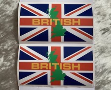 GOBUR FOLDING CARAVAN BODYWORK DECAL STICKERS X2 UNION JACK BRITISH 200mm Long