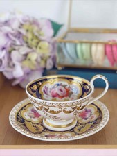 Antique Ridgway teacup duo