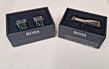 HUGO BOSS CUFFLINKS & TIE CLIP