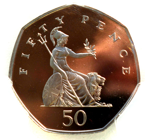 50p 1997 coin pcgs - 1997, pr69