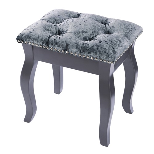 Silver grey velvet vanity - grey,