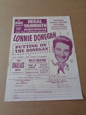 Lonnie Donegan 1960 ABC Theatre, Great Yarmouth Handbill (Dallas Boys)