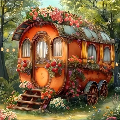 Romany caravan cross - a,