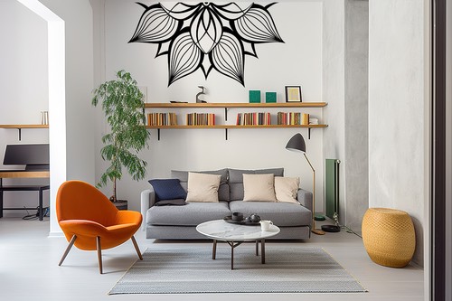 Extra large lotus wall sticker - large,