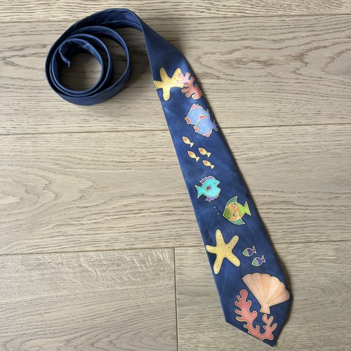 Vintage 100 silk tie - tie, hand