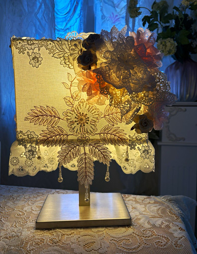 Shabby chic floral lace - lace, table