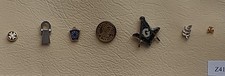 Lot of 7 Masonic Tie Lapel Pin Badges - Collectors Items - Different Orders
