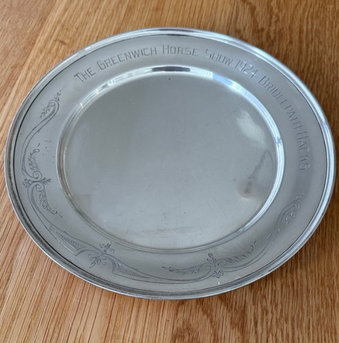 Sterling silver trophy plate - silver,