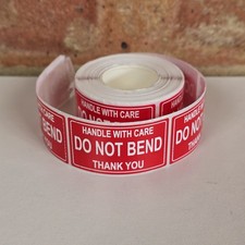 Do Not Bend Stickers – Fragile Handle With Care Labels for Envelopes & Parcels