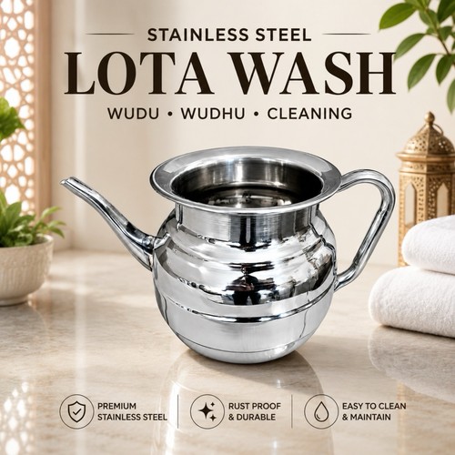 Stainless steel lota wash - steel,