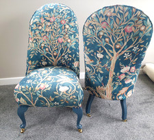 Pair upholstered Tombstone