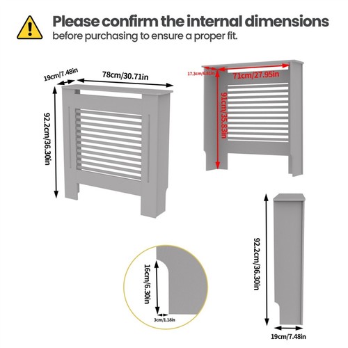 100cm high radiator cover - high,
