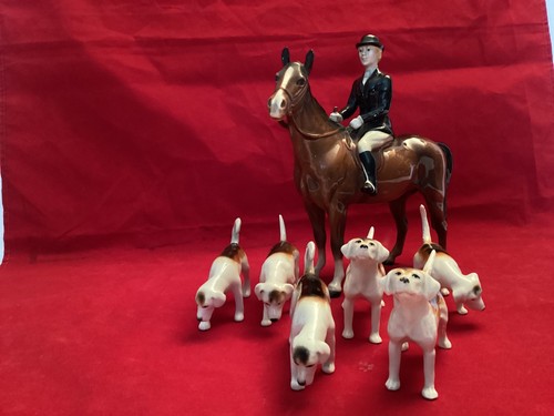 Beswick huntswoman with - 6, fox