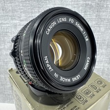 Canon FD 50mm F1.8  Manual Focus Prime Lens FD Mount rear Lens Cap/box/filter
