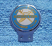 VINTAGE 1980s RELIANT SABRE & SCIMITAR OWNERS CLUB CAR BADGE ~ GT/GTE/SE EMBLEM