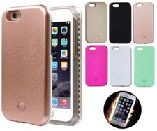 White Light Up Selfie LED Phone Case Cover For iPhone 5 6 7 8 + & Samsung Models