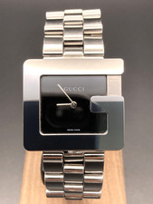 [Near Mint/New Batt] Gucci G Face 3600M Mens Watch Black Dial Quartz Japan