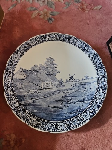 Large vintage plate charger - large,